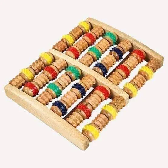 Wooden foot roller massager (multi color)