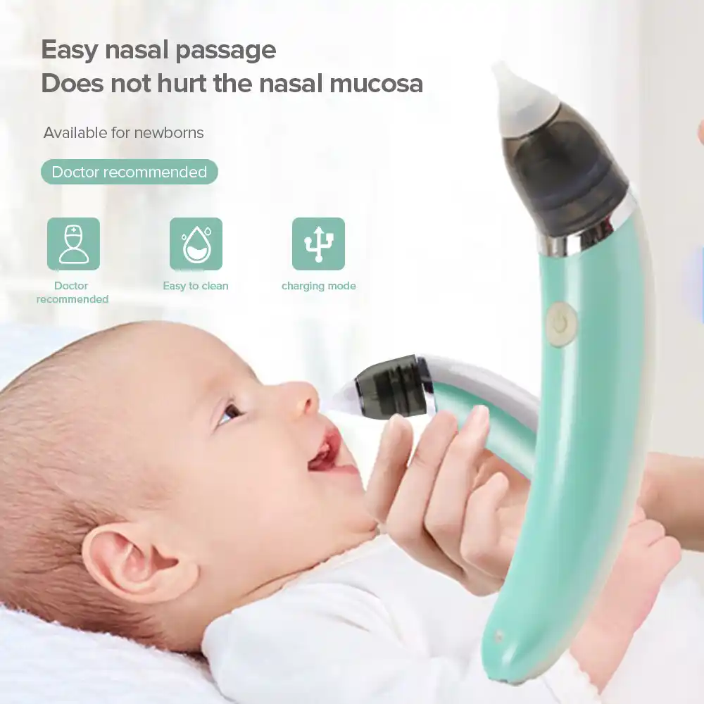Baby Nasal Aspirator Automatic Nasal Sucker Electric Baby Nose Cleaner Nose Mucus Boogies with 5 Levels of Suction Rechargeable Portable Mucus Remover for Newborn Infant Toddler
