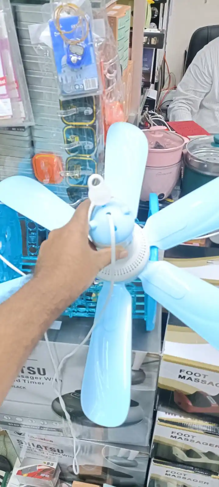 Smart Mini portable ceiling fan 17”