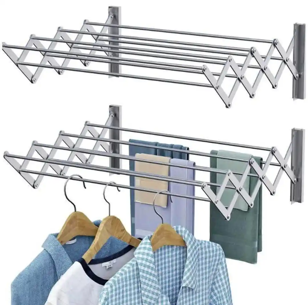 Wall mounted Clothes drying Hanger (Stainless Steel)