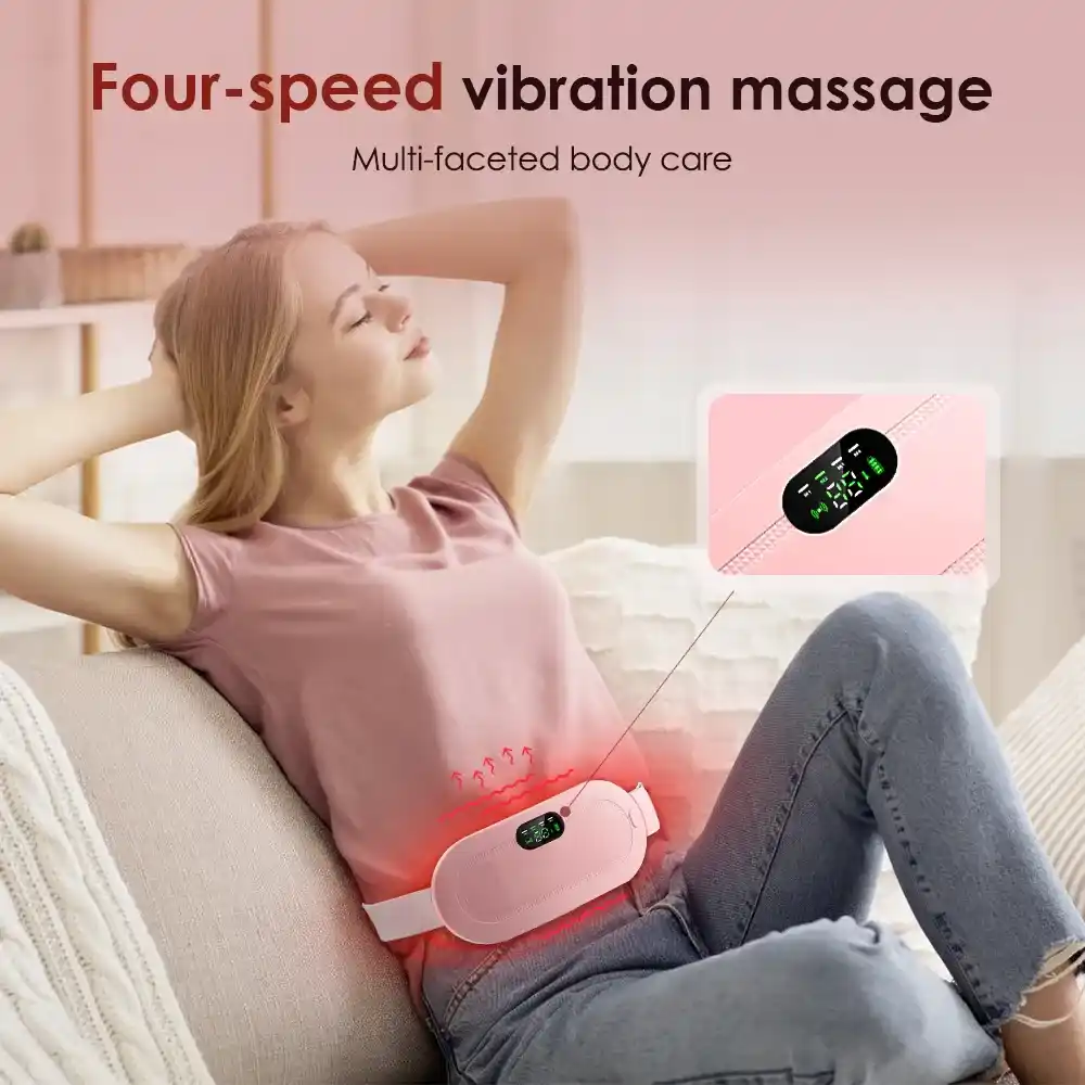 Heating Pad, Portable Cordless Heating Pads Electric Waist Belt Device Rapid Heating Pad Electric Heating Pads for Belly Back Leg Neck Women Girl